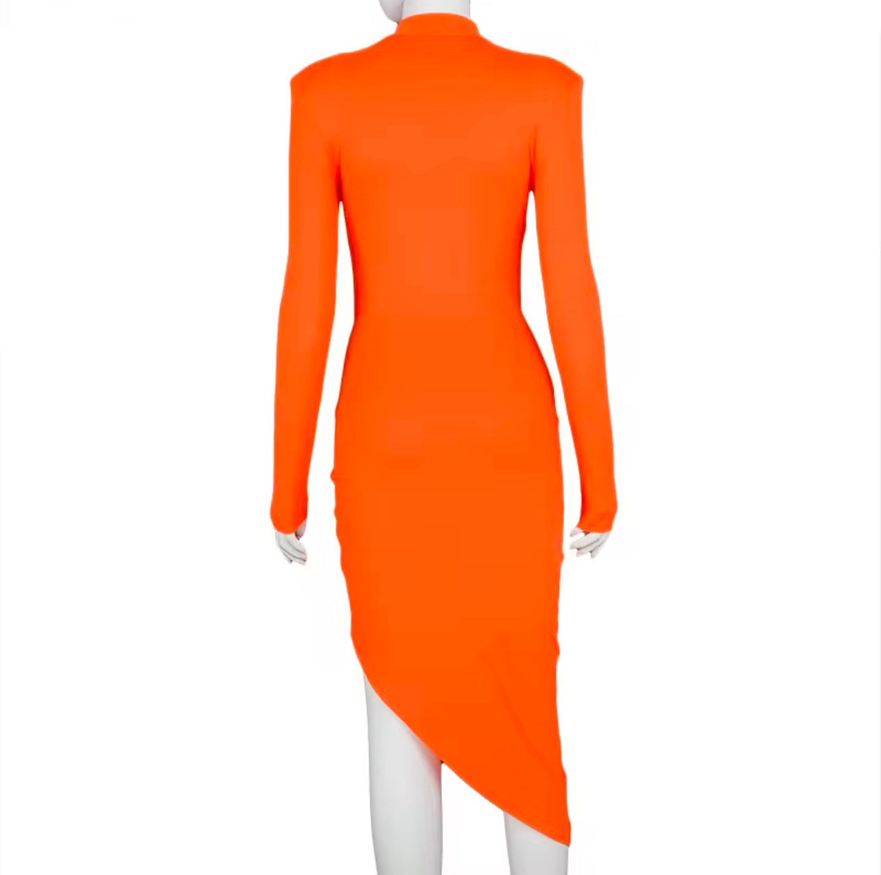 Wrap Side Split Bodycon Midi Dresses Long Sleeve for Women Fall 2020 Garment Night Partywear Autumn Flowers